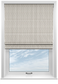 Emily Bond Oscar Stripe, Smoke - Roman Blind